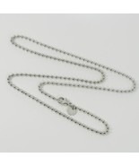 20&quot; Tiffany &amp; Co Bead Necklace Dog Chain with Lobster Clasp 2.3mm Beads ... - £127.40 GBP