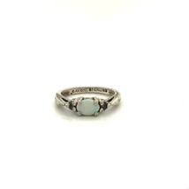 Vintage Signed Sterling Avon Facet Oval Opal Stone Solitaire Petite Ring Band 5 - £30.36 GBP