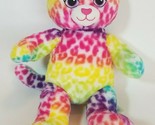 Build a Bear Rainbow Plush Cat 17 in.  Cheetah  Lisa Frank Inspired BAB - $13.81