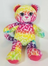 Build a Bear Rainbow Plush Cat 17 in.  Cheetah  Lisa Frank Inspired BAB - $13.81