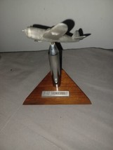 Republic P-47 Thunderbolt Wood Base Pewter Steel Artillery Shell Desktop... - £35.85 GBP