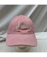 trucker hat baseball Cap Vintage Pink Got Milk Dairy Farm Grunge - $55.48 CAD