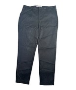 NEW Jennifer Lopez Black Snake Embossed Cropped Ankle Career Pants Stret... - $19.79