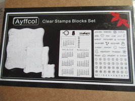Ayffcol Clear Stamps Blocks Set of 5 Acrylic New - £12.78 GBP