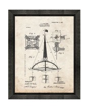 Floating Lighthouse Patent Print Old Look with Beveled Wood Frame - $24.95+