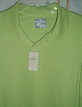 Dockers Sz Large Cool Effects Men&#39;s Golf Polo Shirt Lime Green $42 Msrp - £14.82 GBP
