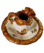 ARNEL&#39;S WATER BASIN PITCHER 1975 Vintage Hand Painted Glazed Pottery Col... - $1,694.51 MXN