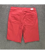 Seven7 Sunset Bermuda Jean Shorts Womens 6 Midrise Red Stretch Denim 34x10 - £7.73 GBP