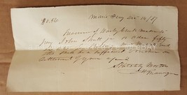 1857 Antique Handwritten Pay Killing Muskrats Darby Creek Meadows Morton Shutt - £36.87 GBP