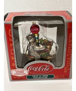 Vintage CocaCola Trim-A-Tree Ornament Chrome Plated Polar Bear Carousel ... - £9.16 GBP