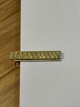 Vintage Gold Tone Bar Tie Clasp Pin Estate Men's Jewelry Find KG JD - $14.85