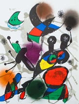 JOAN MIRO Litografia original II 13&quot; x 9.75&quot; Lithograph 1975 Surrealism ... - $163.35