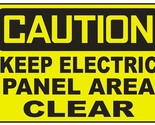 Caution Keep Electric Panel Area Clear Sticker Safety Decal Sign D708 - £1.55 GBP+