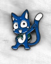 AYE! Happy Exceed Dark Blue Cat Fairy Tail Edens Zero Anime Manga Metal Pin - £6.24 GBP
