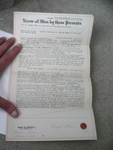 Vintage 1907 Philadelphia Bond and Warrant Certificate Policy - £18.99 GBP