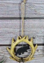 Rustic Western Black Bear Cutout Deer Antlers Set of 2 Christmas Tree Or... - £22.90 GBP