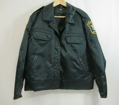 Corrections Officer Jacket VTG Satin Bomber British Columbia Canada Zip ... - £40.05 GBP