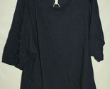 BCBG Generation Size Women&#39;s Small Black 3/4 Loop Accent Sleeve Blouse Top  - £23.52 GBP