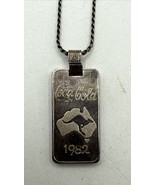 Rare Coca Cola x AMIRA M K &amp; Co 5g 999 Silver Australia Bar Necklace 198... - $197.99