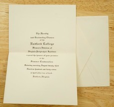 Vintage 1947 Paper Radford College Division VPI Graduation Invitation Virginia - £11.15 GBP