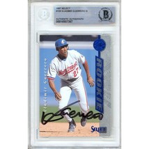 Vladimir Guerrero Auto 1997 Select Montreal Expos Signed Rookie Card BAS Slab RC - £235.98 GBP