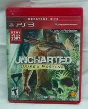 Uncharted Drake&#39;s Fortune Greatest Hits Sony Play Station 3 PS3 Video Game - £14.41 GBP
