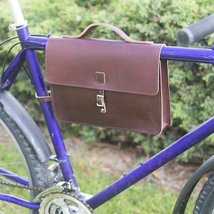 London Craftwork Frame Satchel Bag For Bicycle Genuine Leather CHERRY Bi... - £32.78 GBP