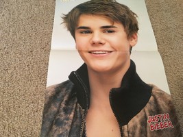 Justin Bieber teen magazine poster clipping be young poster close up  - $4.00