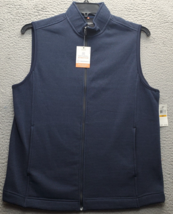 Van Heusen Vest Men&#39;s S Navy Check Fleece Lined Golf Performance Classic... - $34.46