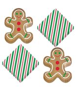 HOME &amp; HOOPLA Christmas Party Gingerbread Man Shaped Paper Dessert Plate... - £14.14 GBP