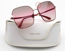 New TOM FORD Claudia-02 TF839 69F Burgundy Sunglasses 62-16-140mm B60mm Italy - $191.09