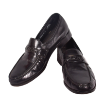 Nunn Bush Shoes Mens Size 9 Penny Loafers Black Leather Moc Toe Slip On Low Top - $20.31