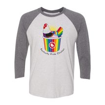 Kentucky Pride Chicken - LGBTQIA Funny Rainbow 3/4-Sleeve Raglan - Small - HTR W - £27.51 GBP