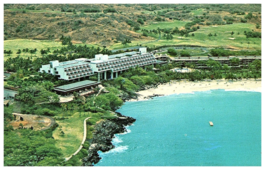 Mauna Kea Beach Hotel Aerial View Hawaii United Airlines Travel Postcard - £5.43 GBP