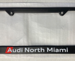 PRE-OWNED NORTH MIAMI AUDI DEALER LICENSE PLATE FRAME AUTO TAG BLACK OVE... - $10.40