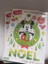 2 Disney Holiday Countdown Calendar 24 Milk Chocolates. Mikey Mouse 1.76 Oz - $19.79