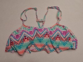 NEW Arizona Coral Reef Swimsuit Top Bikini Wine Multi Size: S NWT Retail... - $12.99