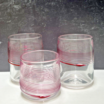 3 Vtg Thames Street Glass House Art Glass Cocktail Tumblers 1986 Applied... - $43.56