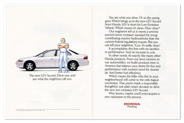 Honda LEV Accord Mr. Clean Vintage 1997 2-Page Print Magazine Ad - $12.30