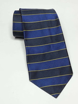 Brooks Brothers Men Dress Silk Tie Blue Stripes 3.75&quot; wide 58&quot; long USA - £23.34 GBP