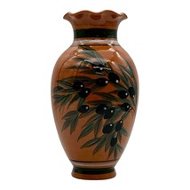 Vintage Greek Art Ceramic Glazed Vase Olive Jar - £52.28 GBP