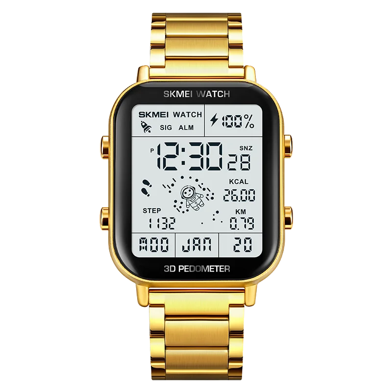  Watch  Digital  Men  Stopwatch  Calendar Clock reloj hombre Pedometer Calorie C - £95.57 GBP