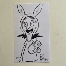 Louise Belcher  By Frank Forte Bobs Burgers Original Art Copic Marker Drawing - £14.77 GBP