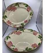 2 Desert Rose Franciscan Serving Platters 14 inch England PINK Flowers - $21.51