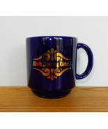 Walt Disney World navy blue gold trim coffee cup mug made in Spain - £11.94 GBP