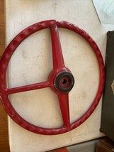 Vintage 50S-60S 17 Inch 3 Spoke Red Steering Wheel Hotrod - $143.55