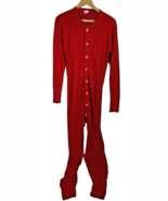 Sears Winterskins Long Johns One Piece Size L Mens Red Knit Vintage 42-4... - $1,059.44 MXN