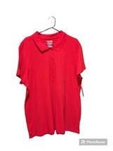 Womens Time &amp; Tru short sleeve polo shirt Sz XXL Red - £7.11 GBP
