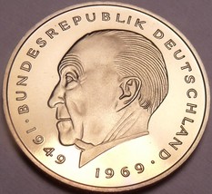Germany 1981-J 2 Marks Proof~Konrad Adenauer~91,000 Minted In Hamburg~Free Ship - £10.79 GBP