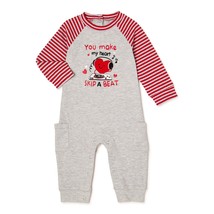 Valentine&#39;s Day Baby Boy Romper Outfit Set, Size 6-9 M - $16.82